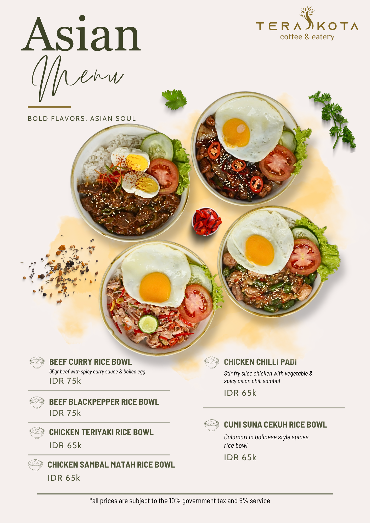 Asian Menu