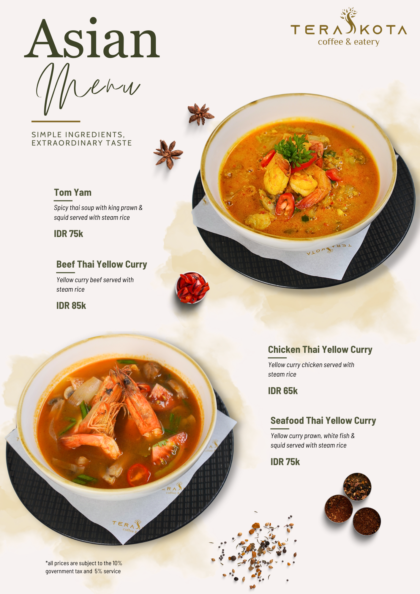 Asian Menu