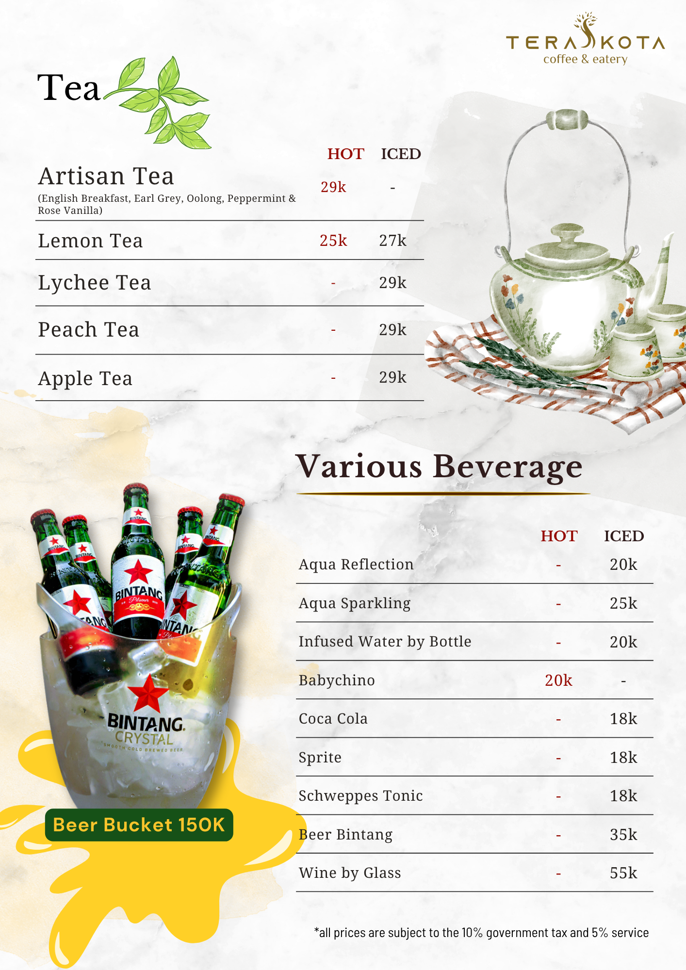 Tea & Various Beverage