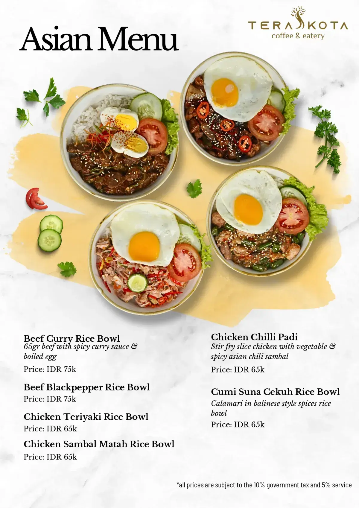 Asian Menu