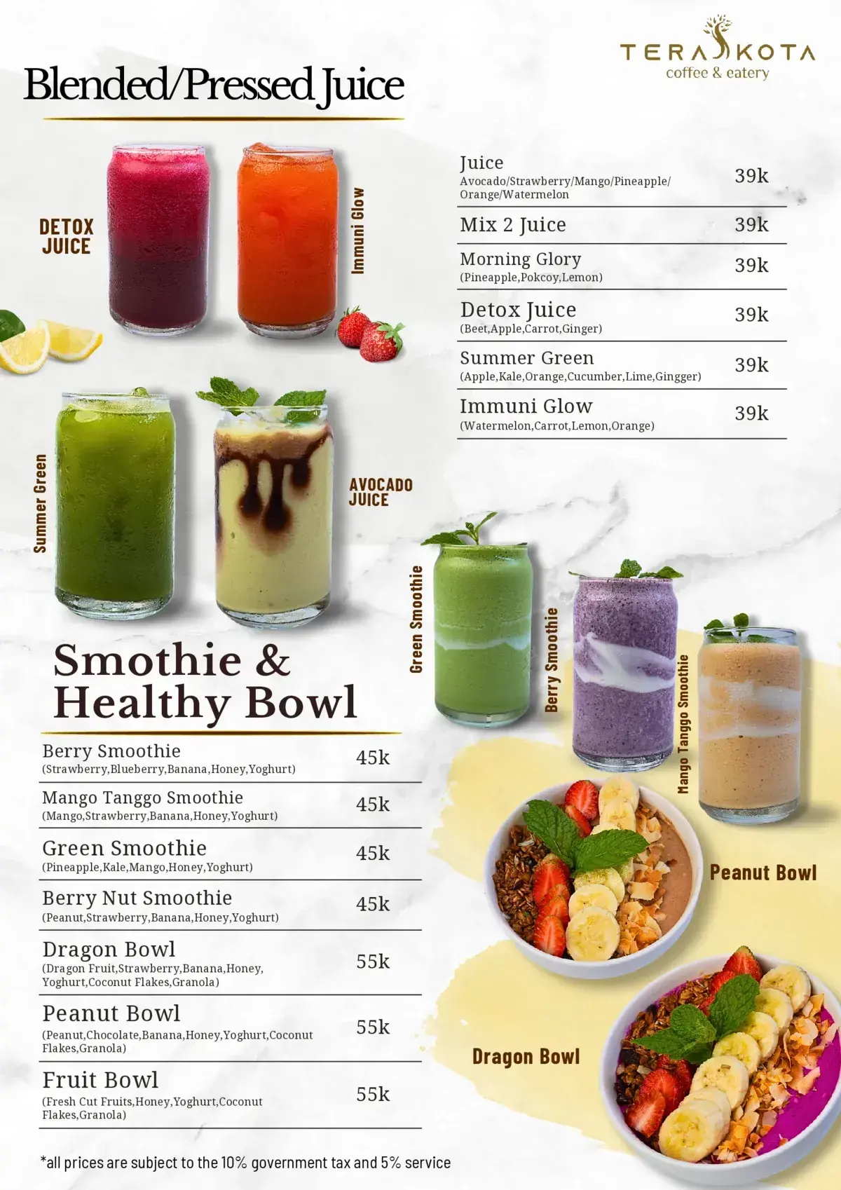 Blended/Pressed Juice And Smoothie - Healthy Bowl